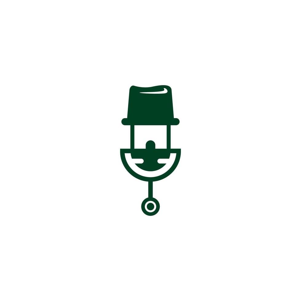 microphone logo conception, Podcast logo vecteur