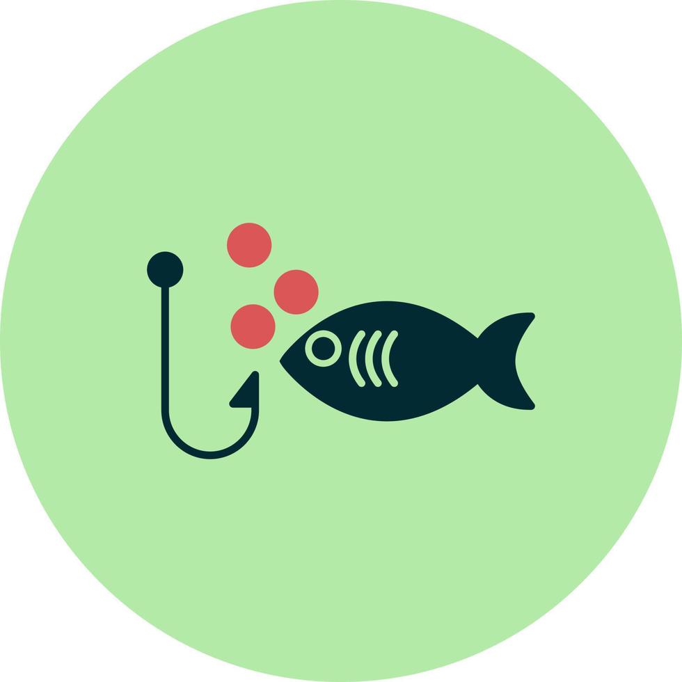 icône de vecteur de crochet de poisson