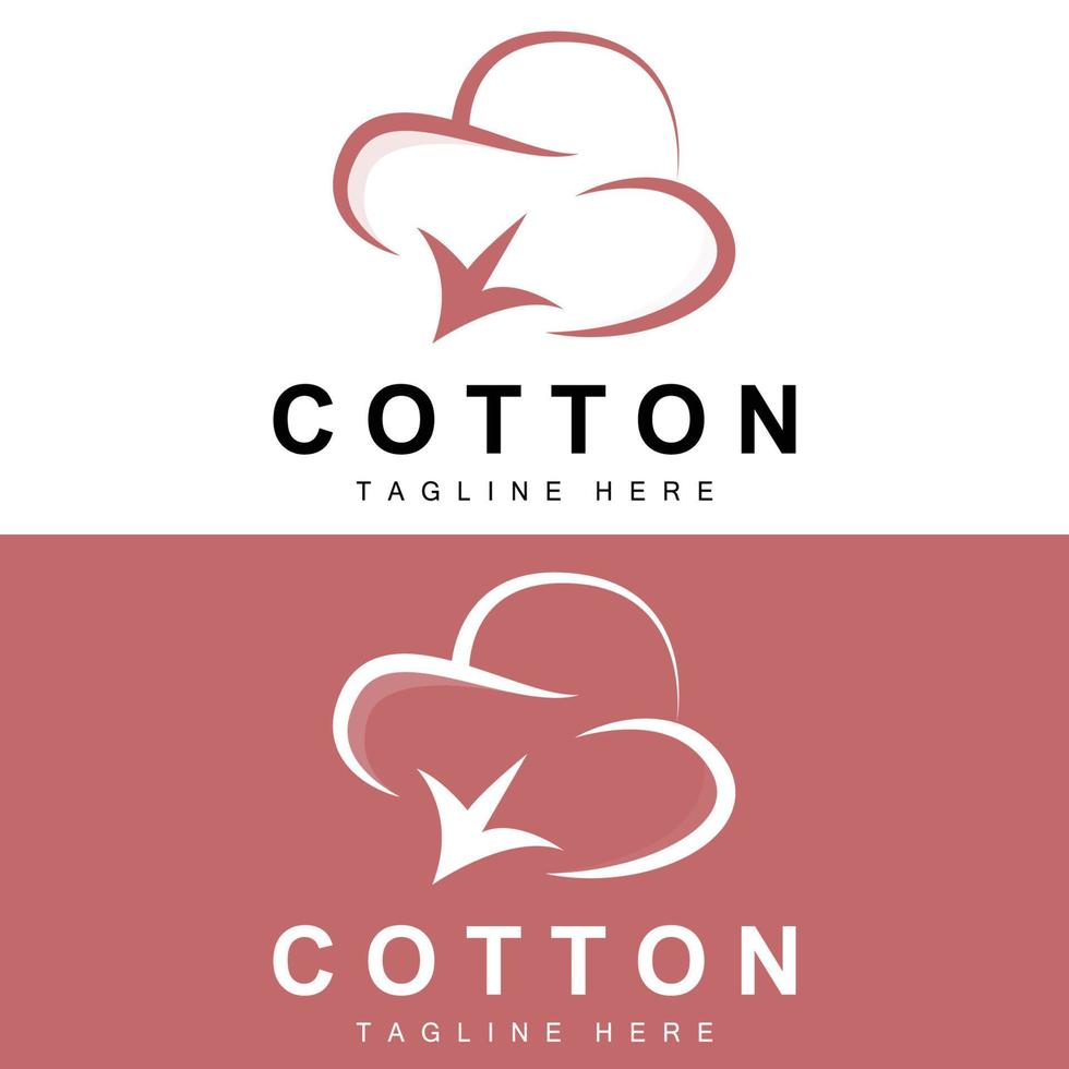 coton logo, doux coton fleur conception vecteur Naturel biologique les plantes vêtements matériaux et beauté textiles