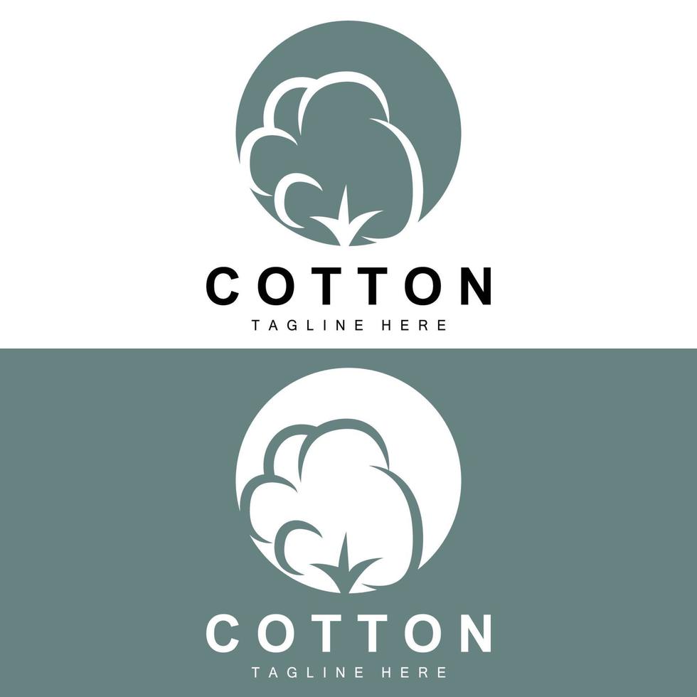 coton logo, doux coton fleur conception vecteur Naturel biologique les plantes vêtements matériaux et beauté textiles