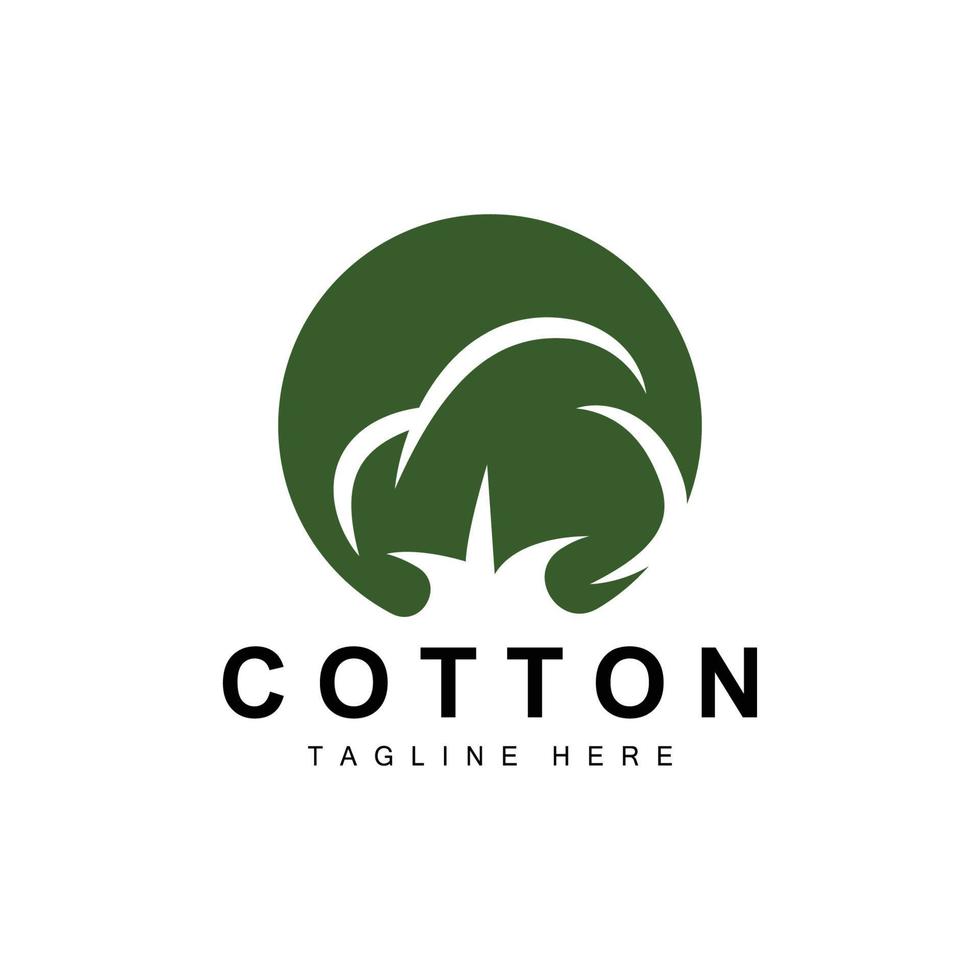 coton logo, doux coton fleur conception vecteur Naturel biologique les plantes vêtements matériaux et beauté textiles