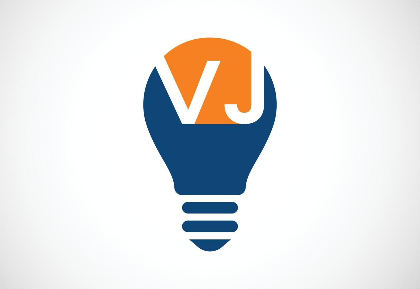 logo d'ampoule créative avec lettre, concept de design vectoriel