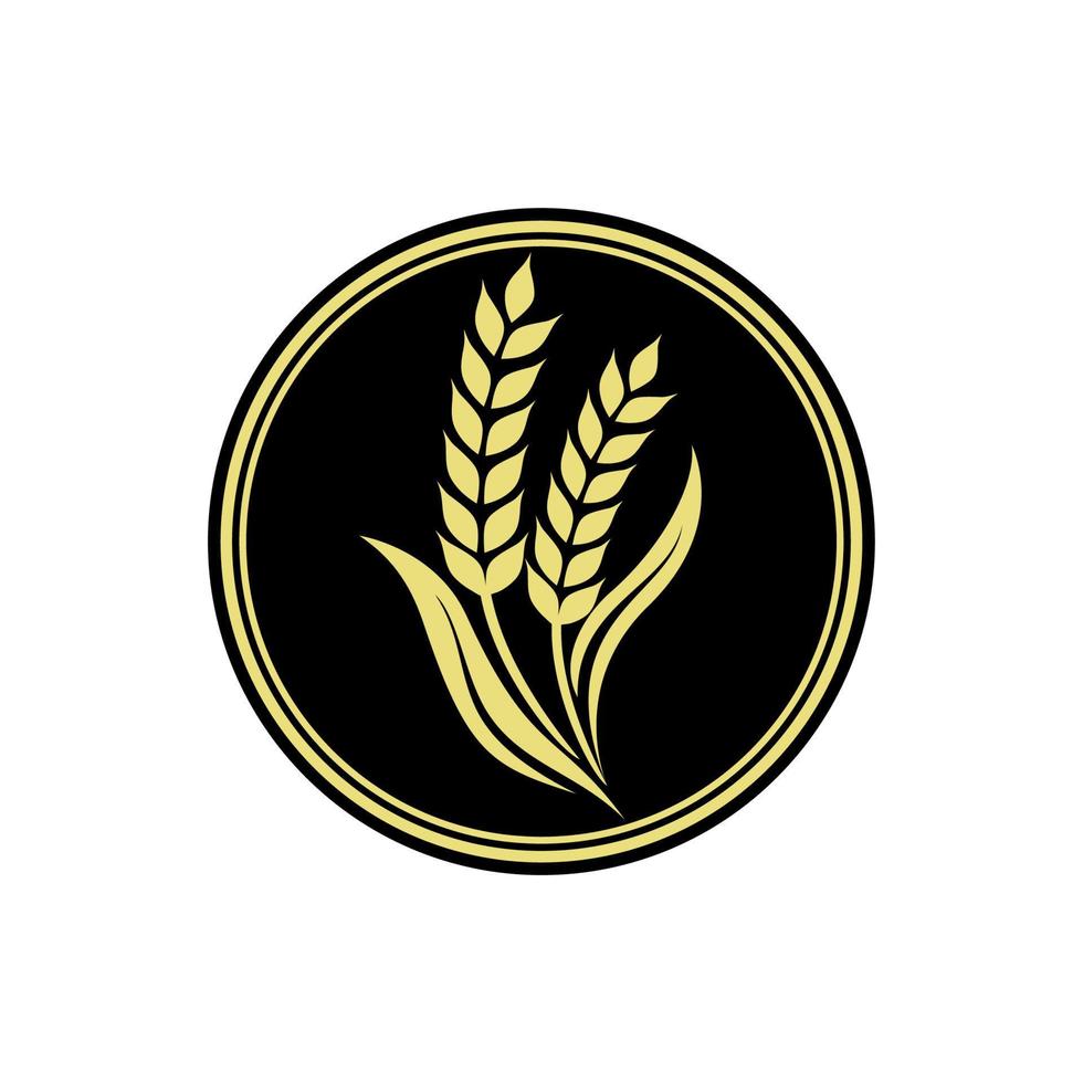 blé riz agriculture logo vecteur