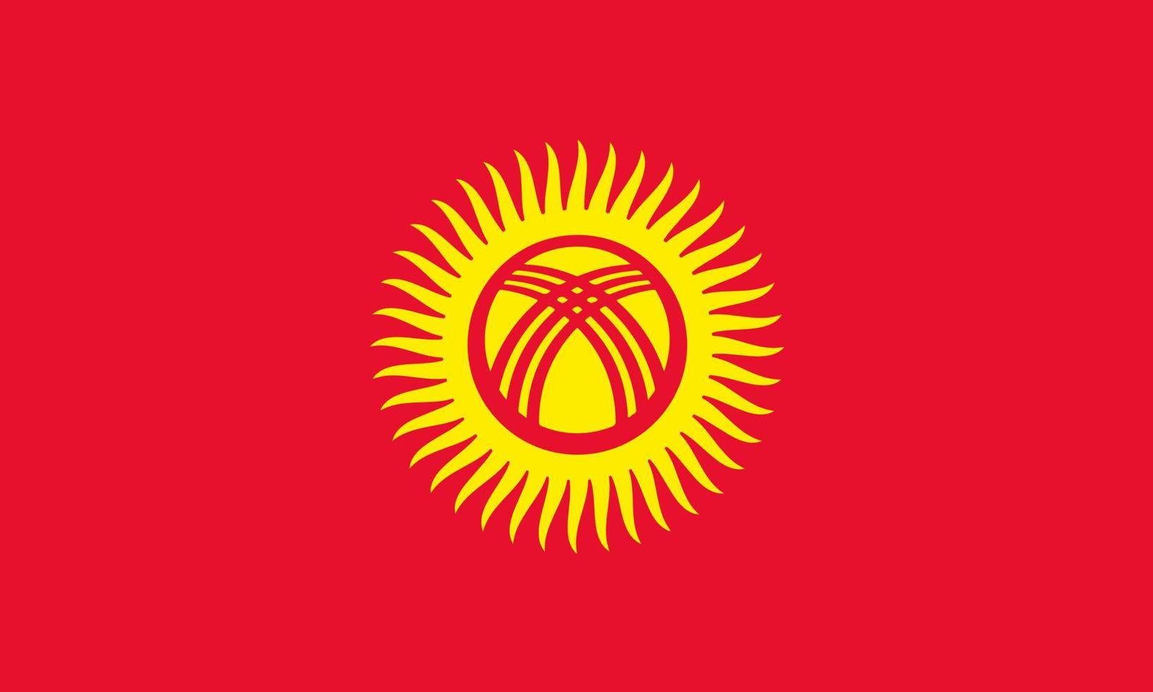 drapeau du kirghizistan illustration simple pour le jour de l'indépendance ou les élections vecteur