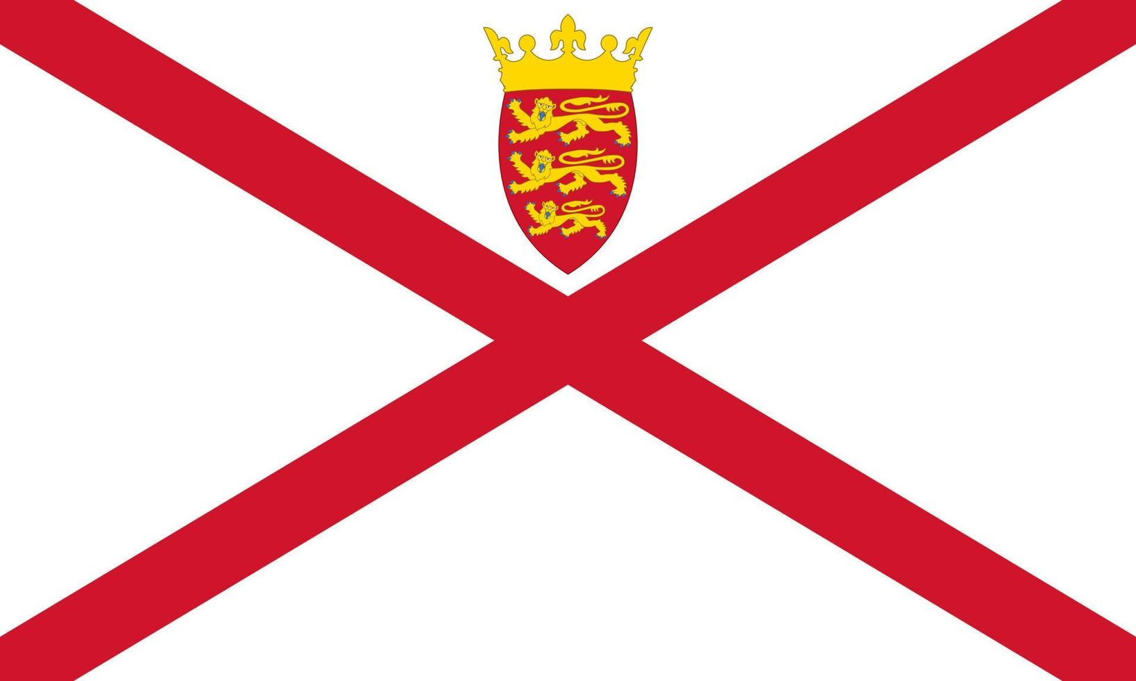 illustration simple du drapeau de jersey pour le jour de lindépendance ou les élections vecteur