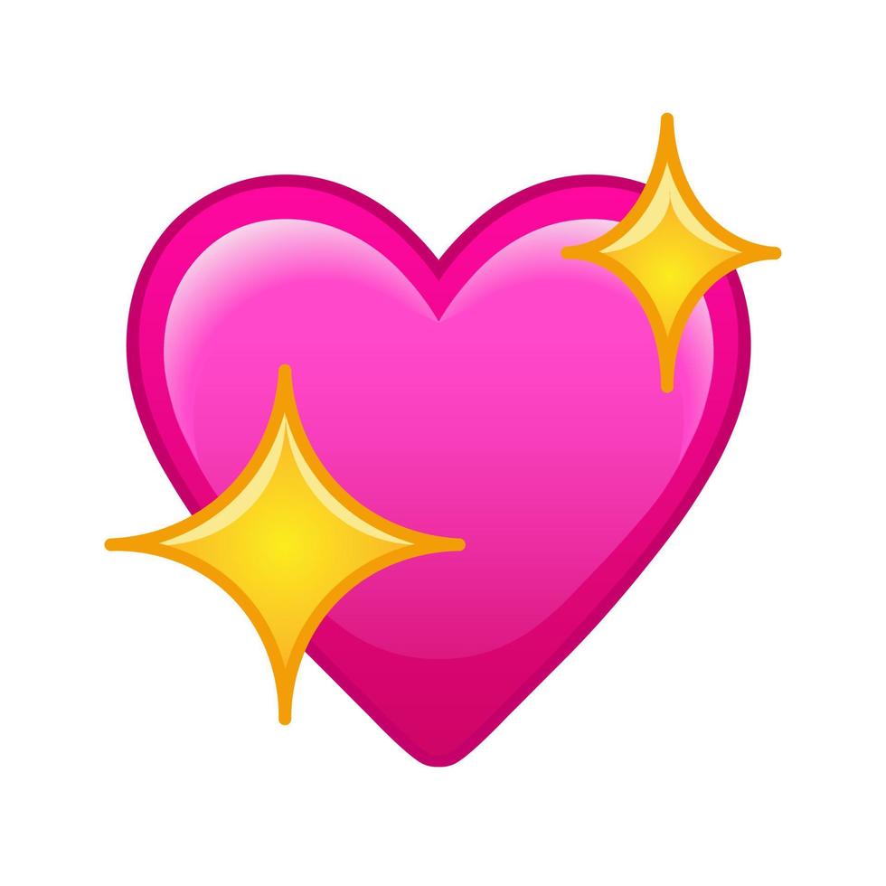 pétillant cœur grand Taille de emoji romance icône vecteur