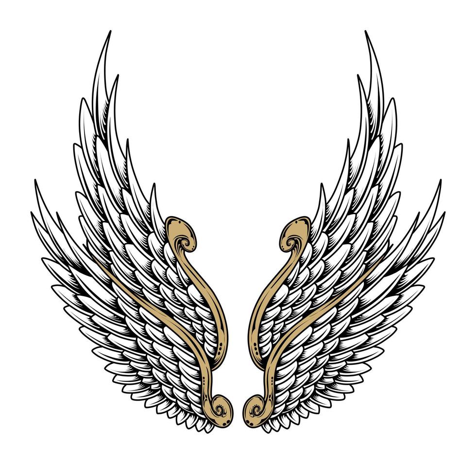 tatouage tribal ailes d'ange vecteur libre