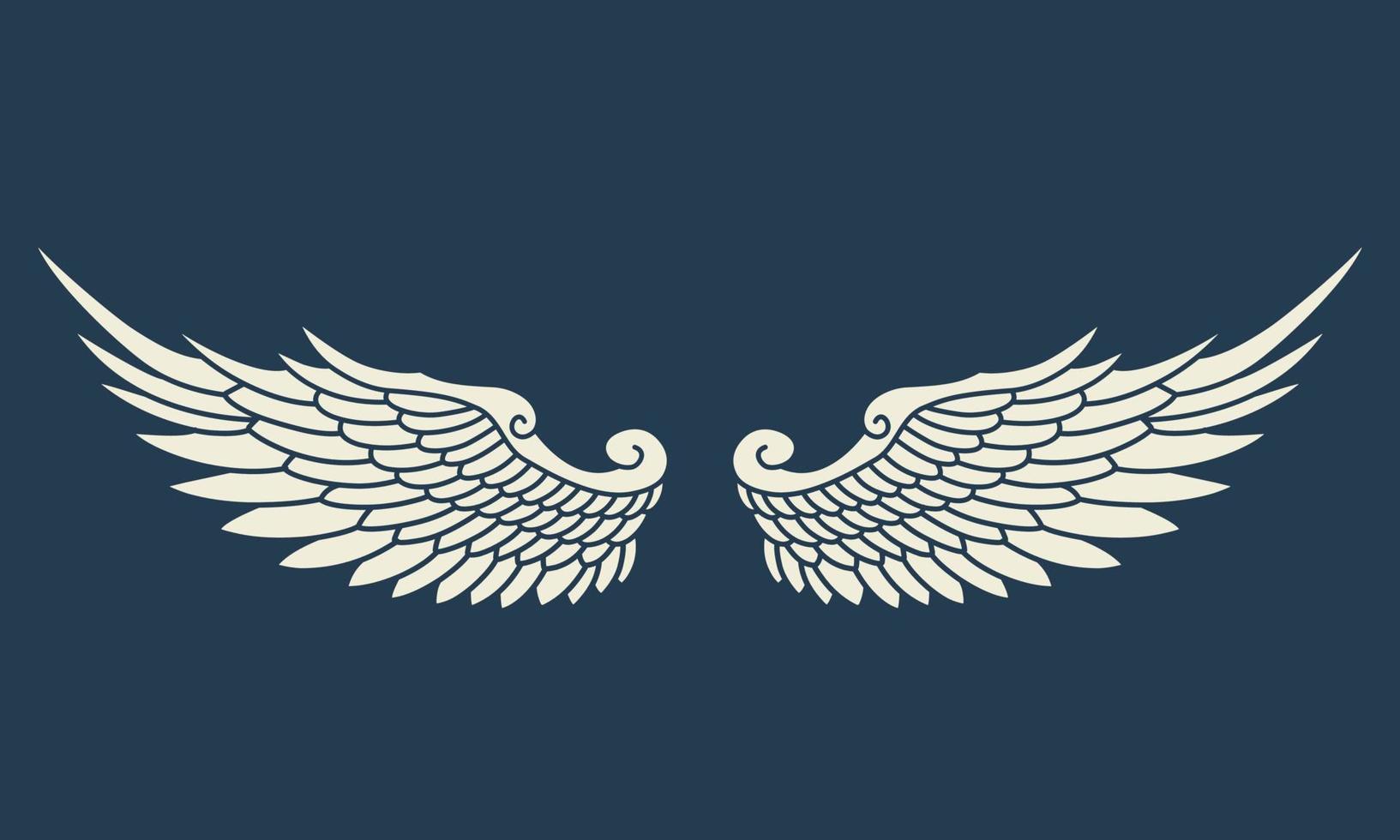 logo vectoriel icône ailes d'ange blanc