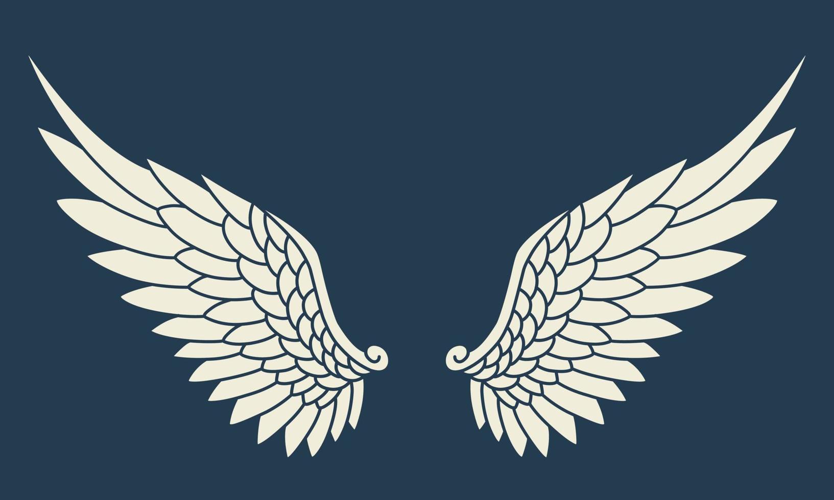 logo vectoriel icône ailes d'ange blanc