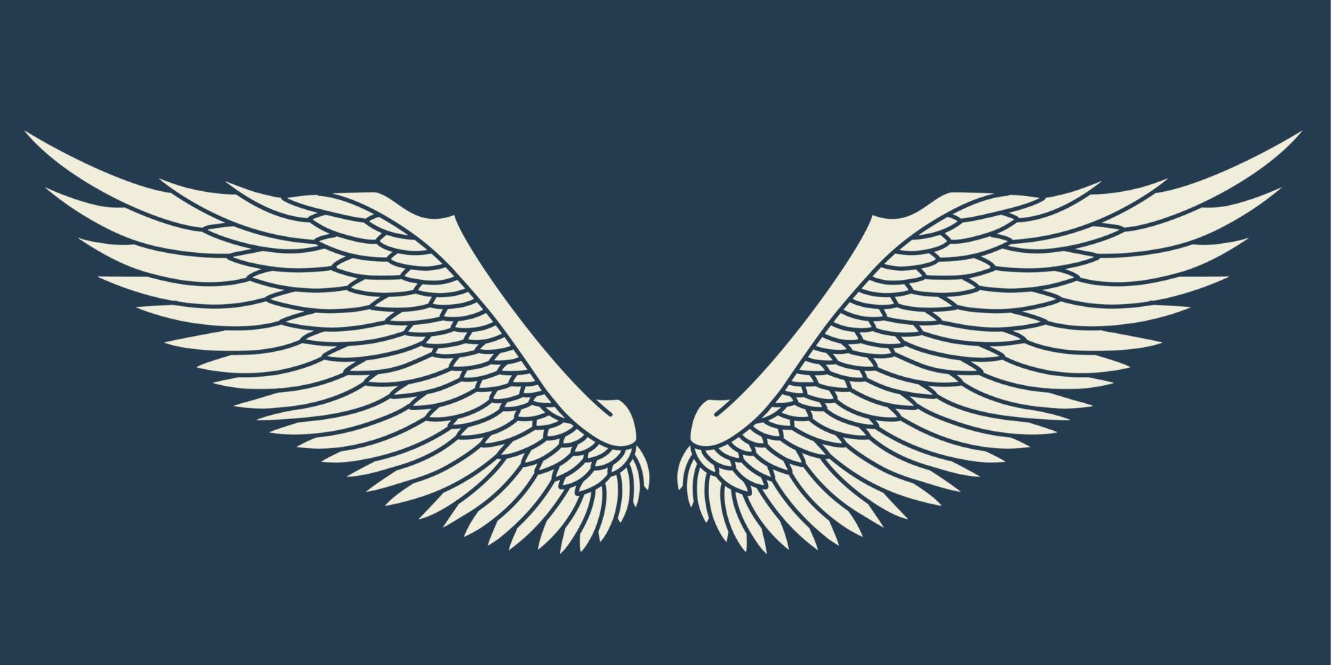 logo vectoriel icône ailes d'ange blanc