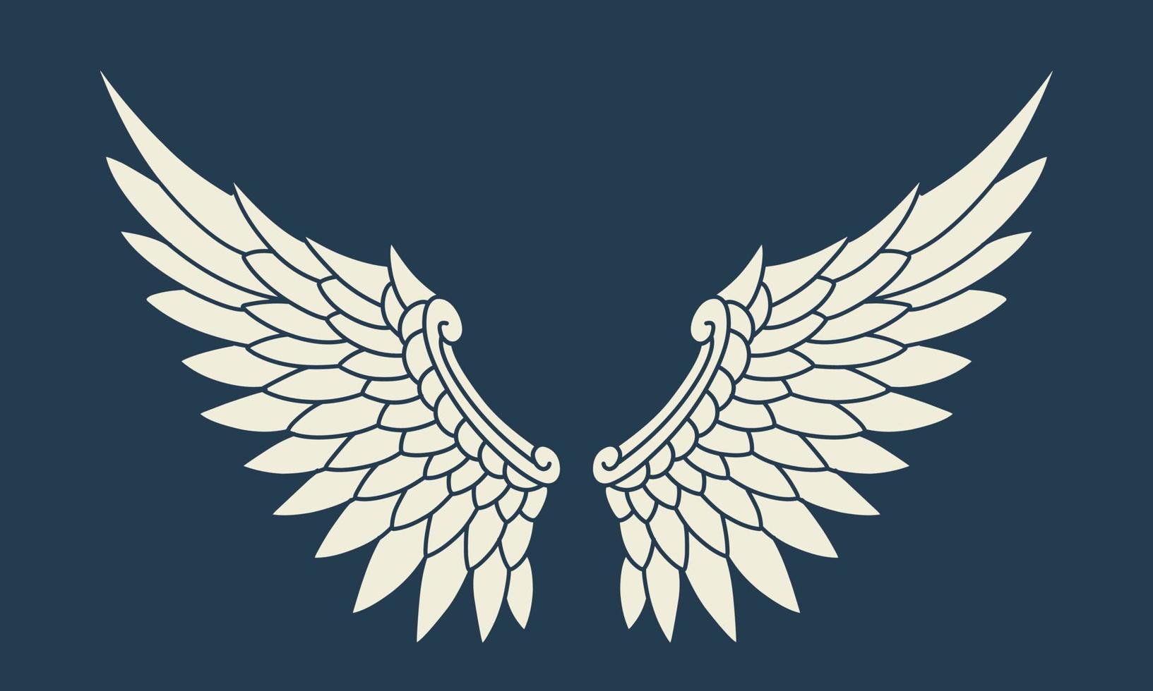 logo vectoriel icône ailes d'ange blanc