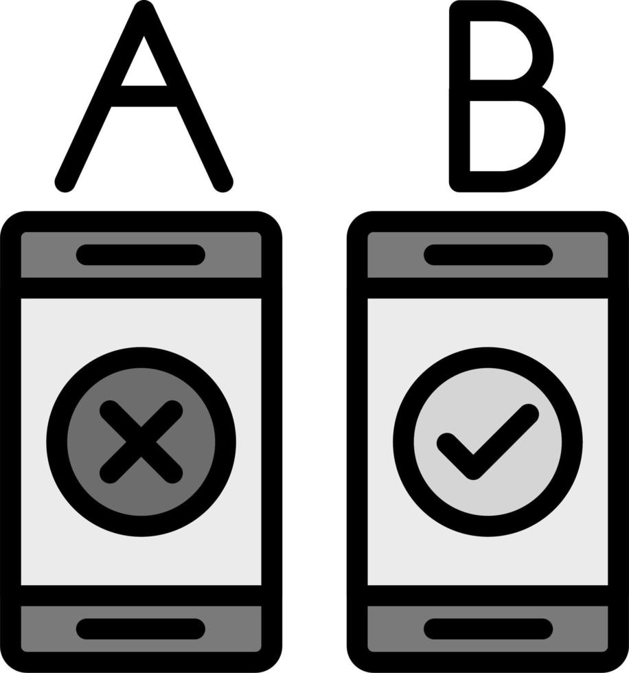 icône de vecteur de test ab