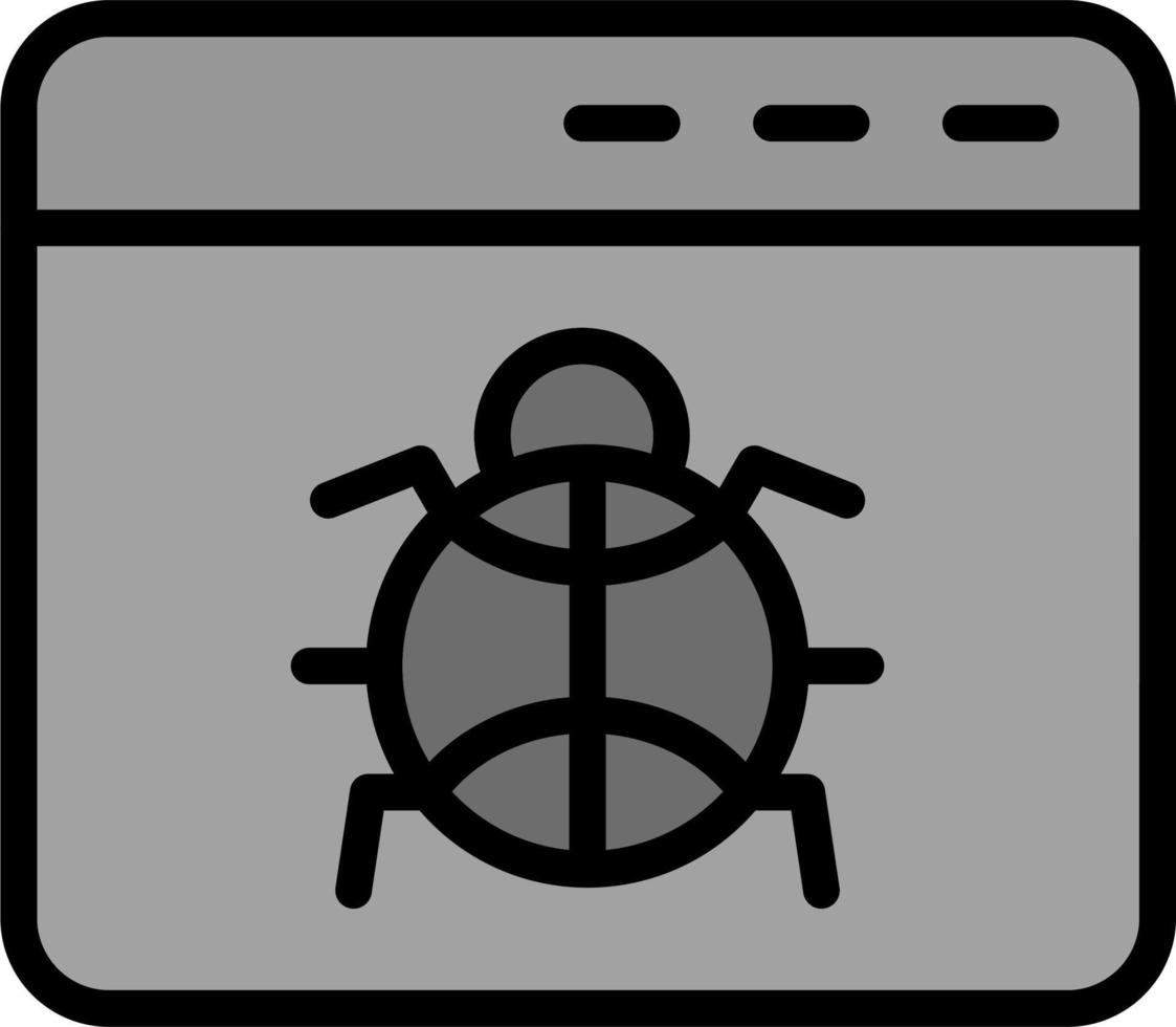 icône de vecteur de bogue de navigateur