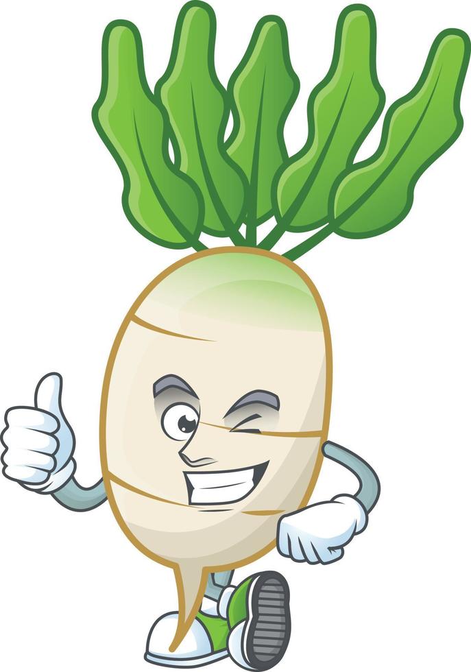 daikon dessin animé personnage style vecteur