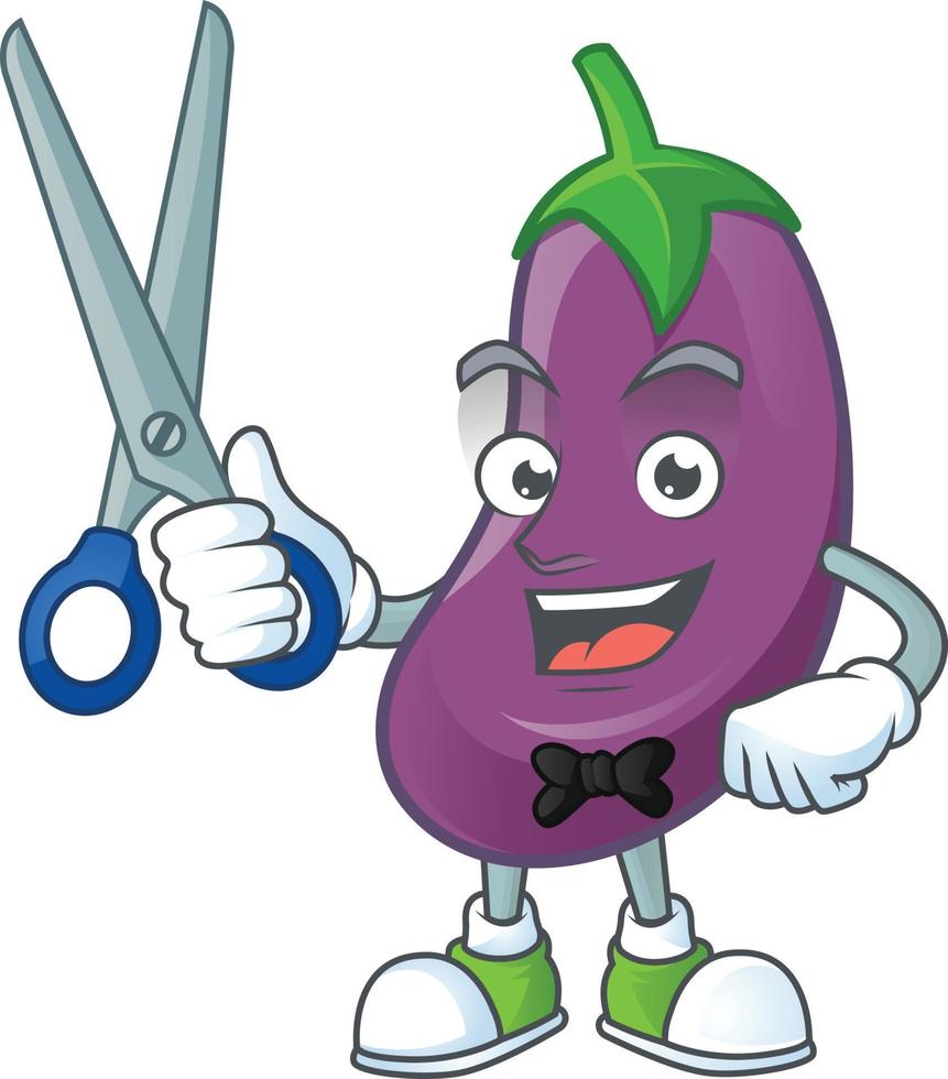 aubergine dessin animé personnage style vecteur