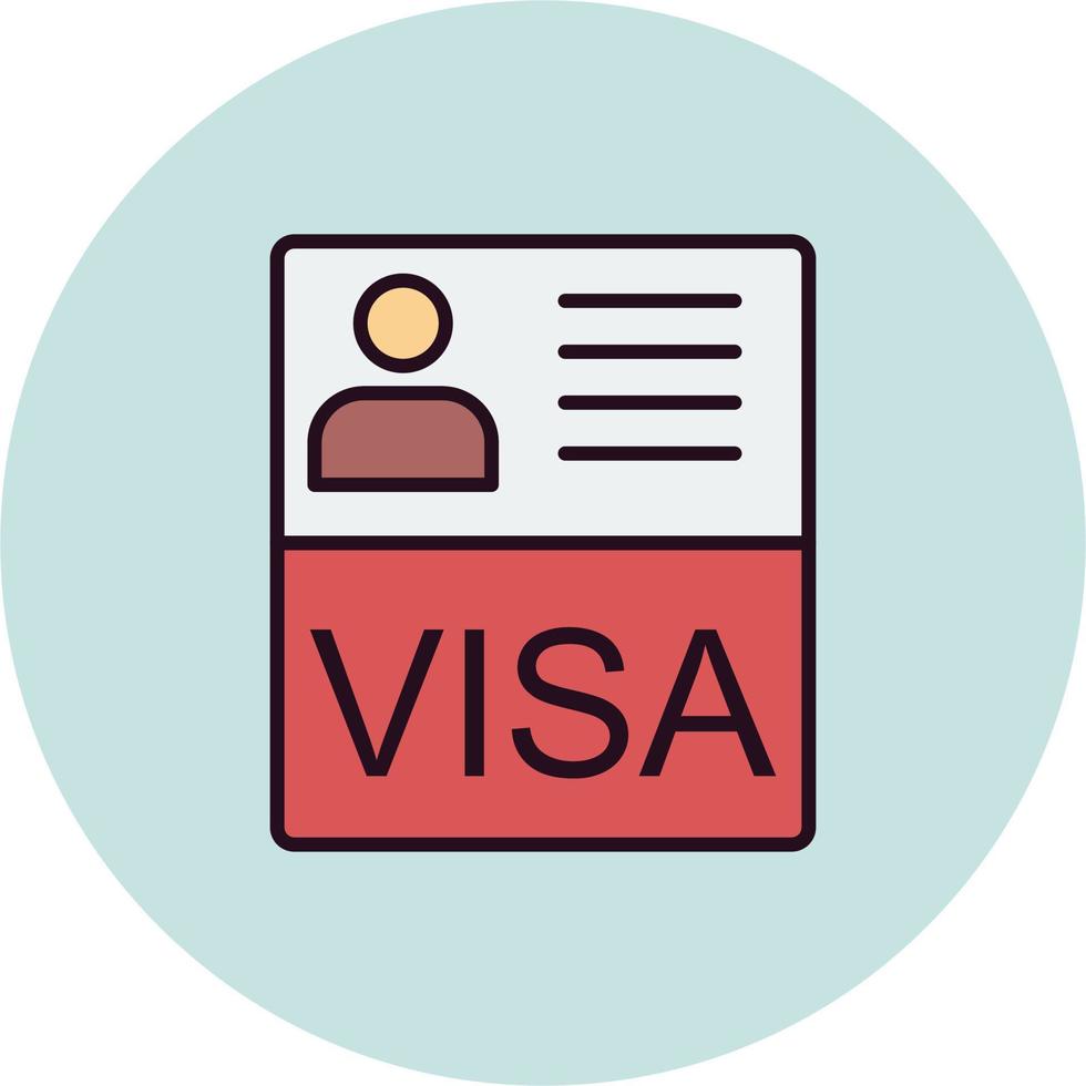 icône de vecteur de visa