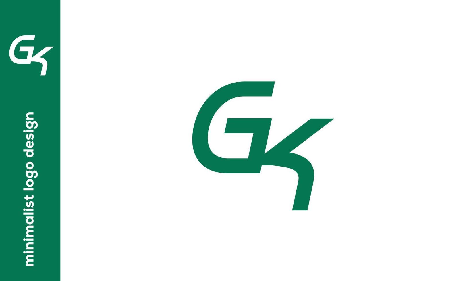 alphabet lettres initiales monogramme logo gk, kg, g et k vecteur