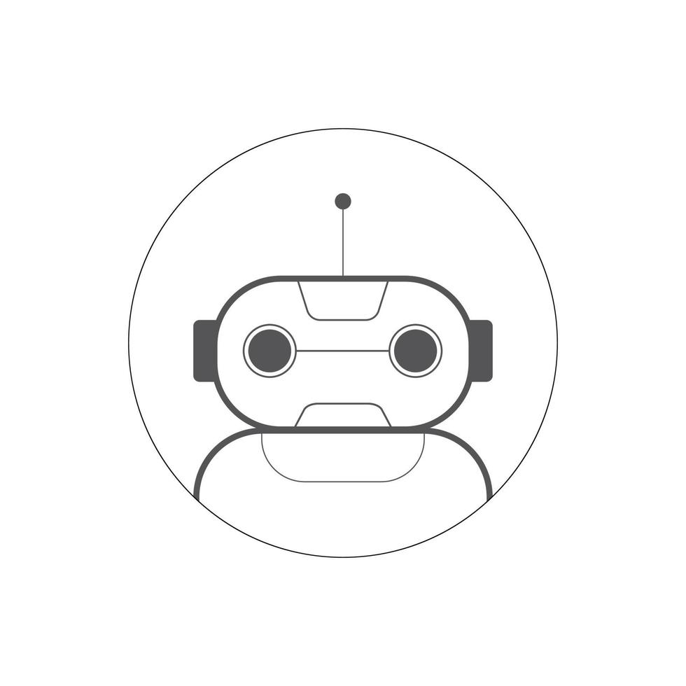 ai artificiel intelligence La technologie salut technologie affaires icône. ouvert ai icône, intelligent robot, robot personnage sur blanc arrière-plan, abstrait, vecteur. conception pour chatbot, la toile bannière, technologie, loupe placer. vecteur