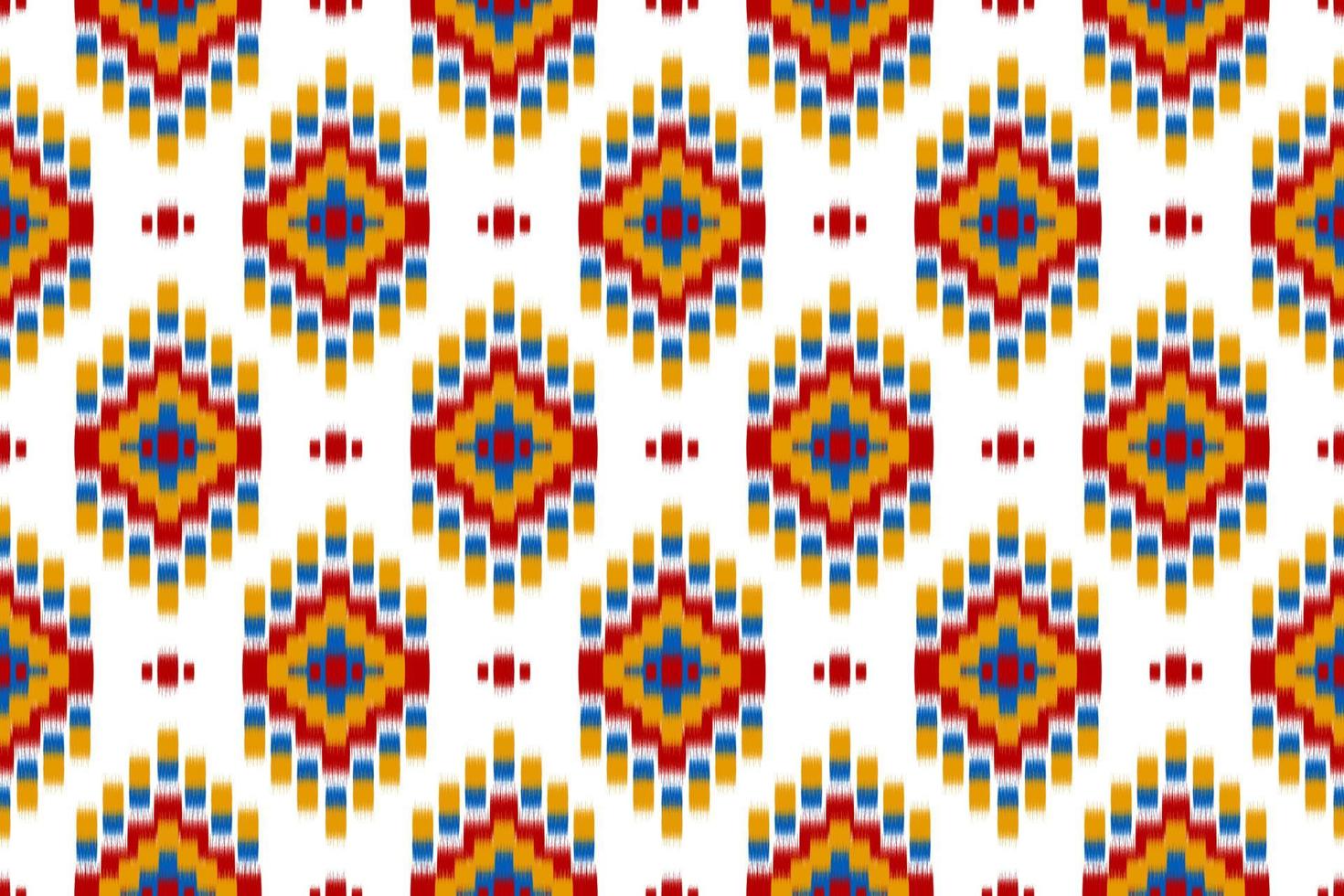 modèle sans couture ikat ethnique en tribal. impression d'ornement ethnique géométrique aztèque. style de motif ikat. vecteur