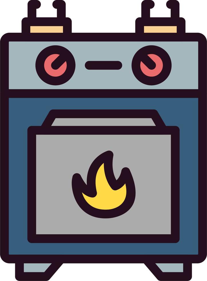 icône de vecteur de cuisinière à gaz