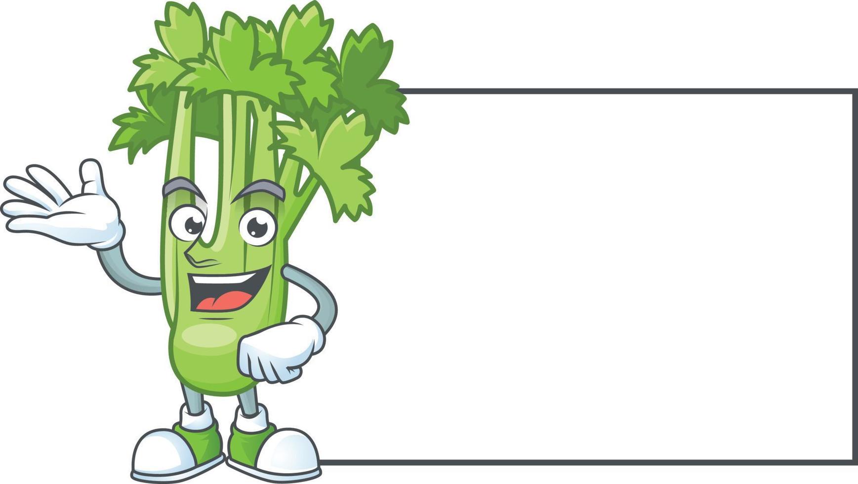 content céleri plante dessin animé personnage vecteur