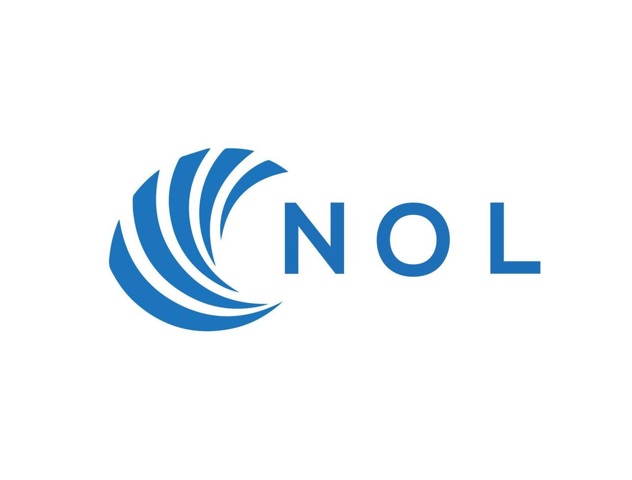 nol lettre logo conception sur blanc Contexte. nol Créatif cercle lettre logo concept. nol lettre conception. vecteur