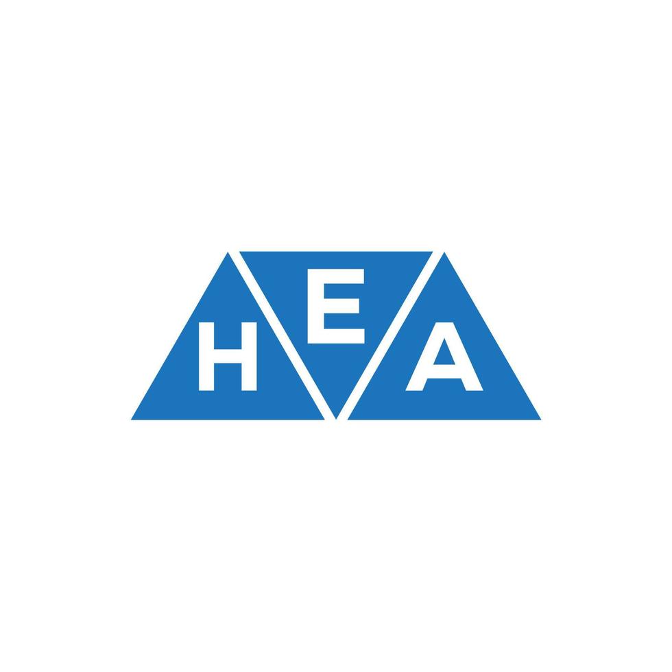 euh Triangle forme logo conception sur blanc Contexte. euh Créatif initiales lettre logo concept. vecteur