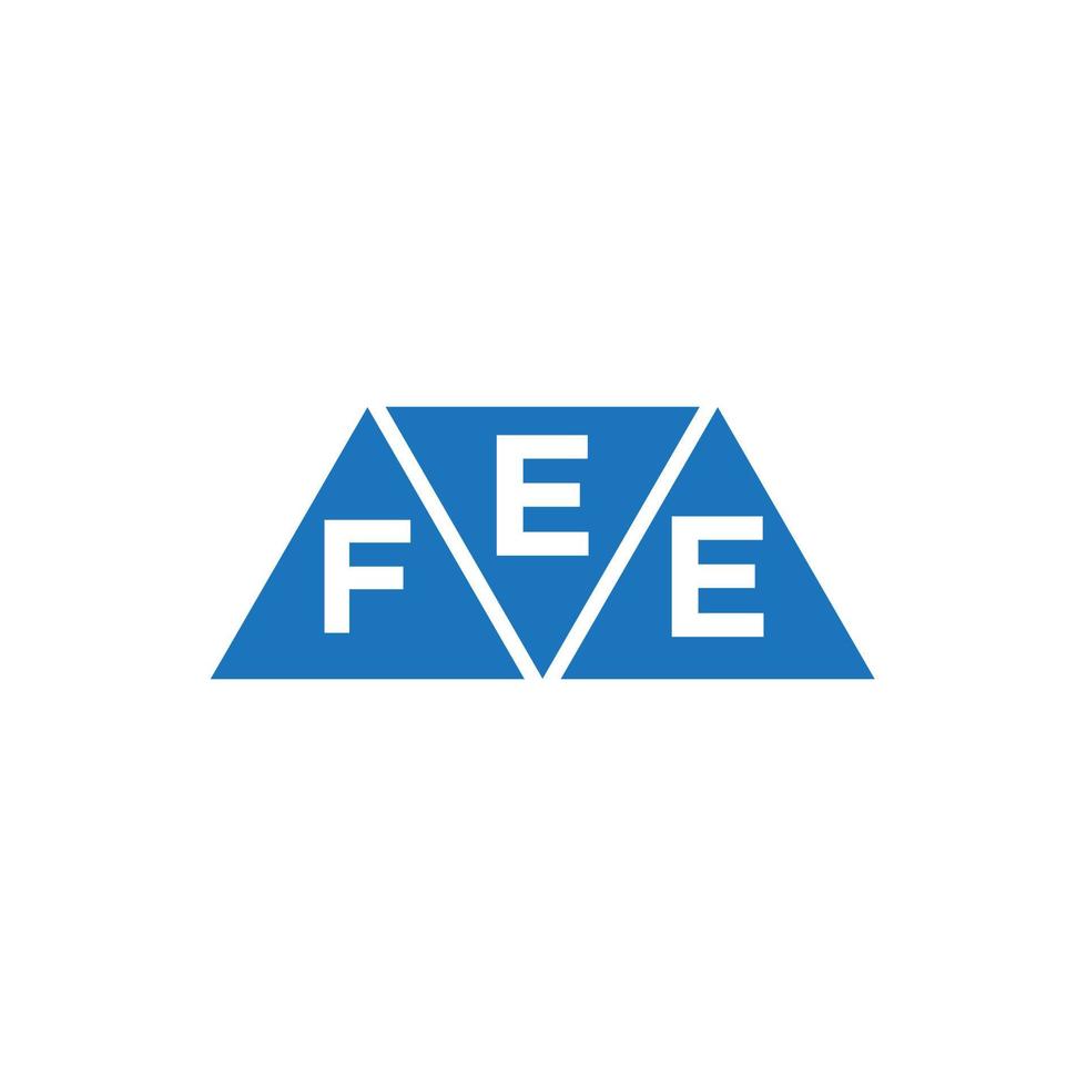 efe Triangle forme logo conception sur blanc Contexte. efe Créatif initiales lettre logo concept. vecteur