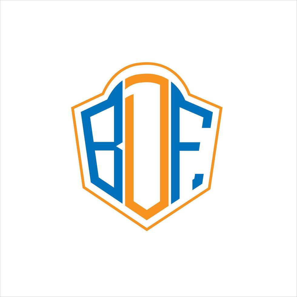 bdf abstrait monogramme bouclier logo conception sur blanc Contexte. bdf Créatif initiales lettre logo. vecteur