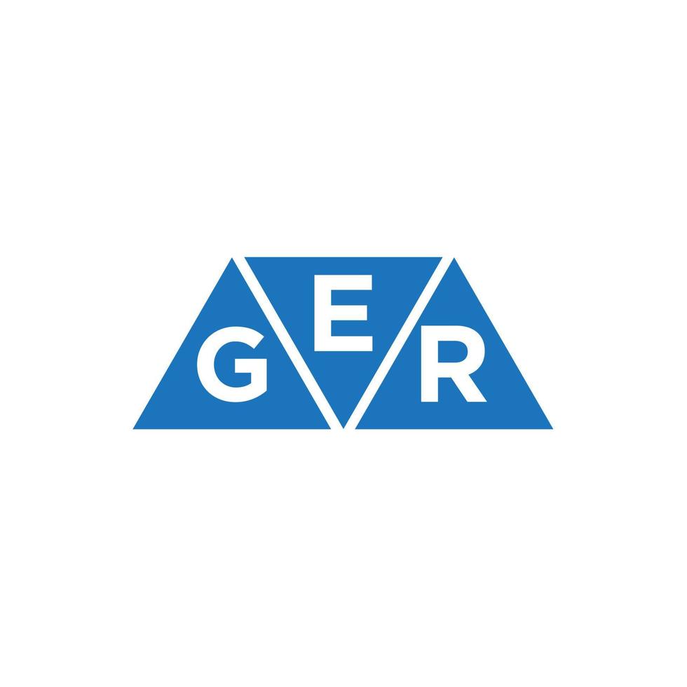egr Triangle forme logo conception sur blanc Contexte. egr Créatif initiales lettre logo concept. vecteur