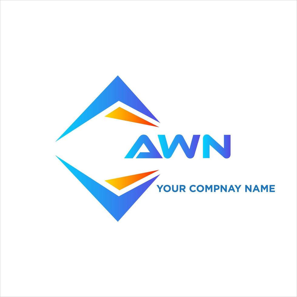 awn abstrait La technologie logo conception sur blanc Contexte. awn Créatif initiales lettre logo concept. vecteur