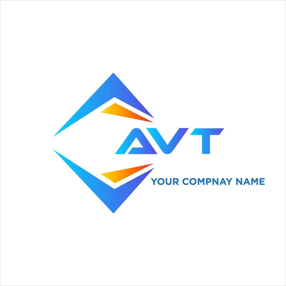 avt abstrait La technologie logo conception sur blanc Contexte. avt Créatif initiales lettre logo concept. vecteur