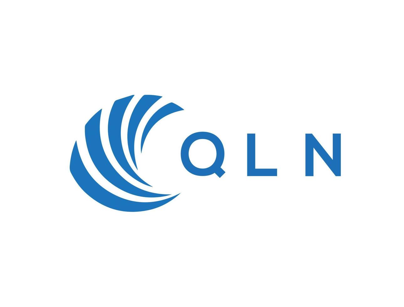 qln lettre logo conception sur blanc Contexte. qln Créatif cercle lettre logo concept. qln lettre conception. vecteur