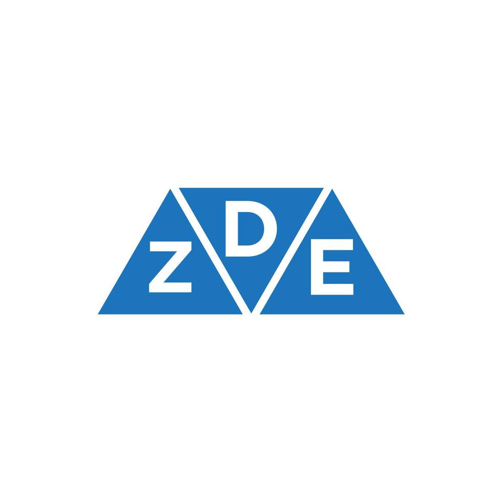 dze Triangle forme logo conception sur blanc Contexte. dze Créatif initiales lettre logo concept. vecteur