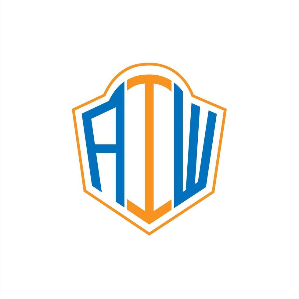 aiw abstrait monogramme bouclier logo conception sur blanc Contexte. aiw Créatif initiales lettre logo. vecteur