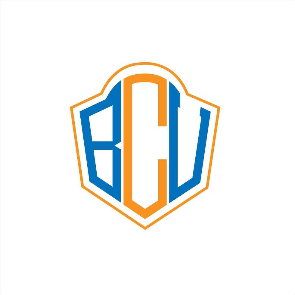 bcu abstrait monogramme bouclier logo conception sur blanc Contexte. bcu Créatif initiales lettre logo. vecteur