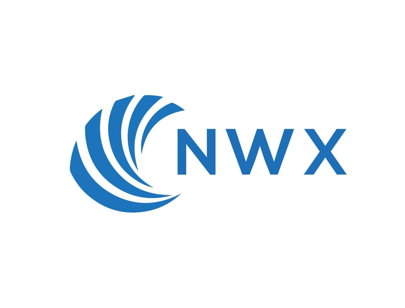 nwx lettre logo conception sur blanc Contexte. nwx Créatif cercle lettre logo concept. nwx lettre conception. vecteur
