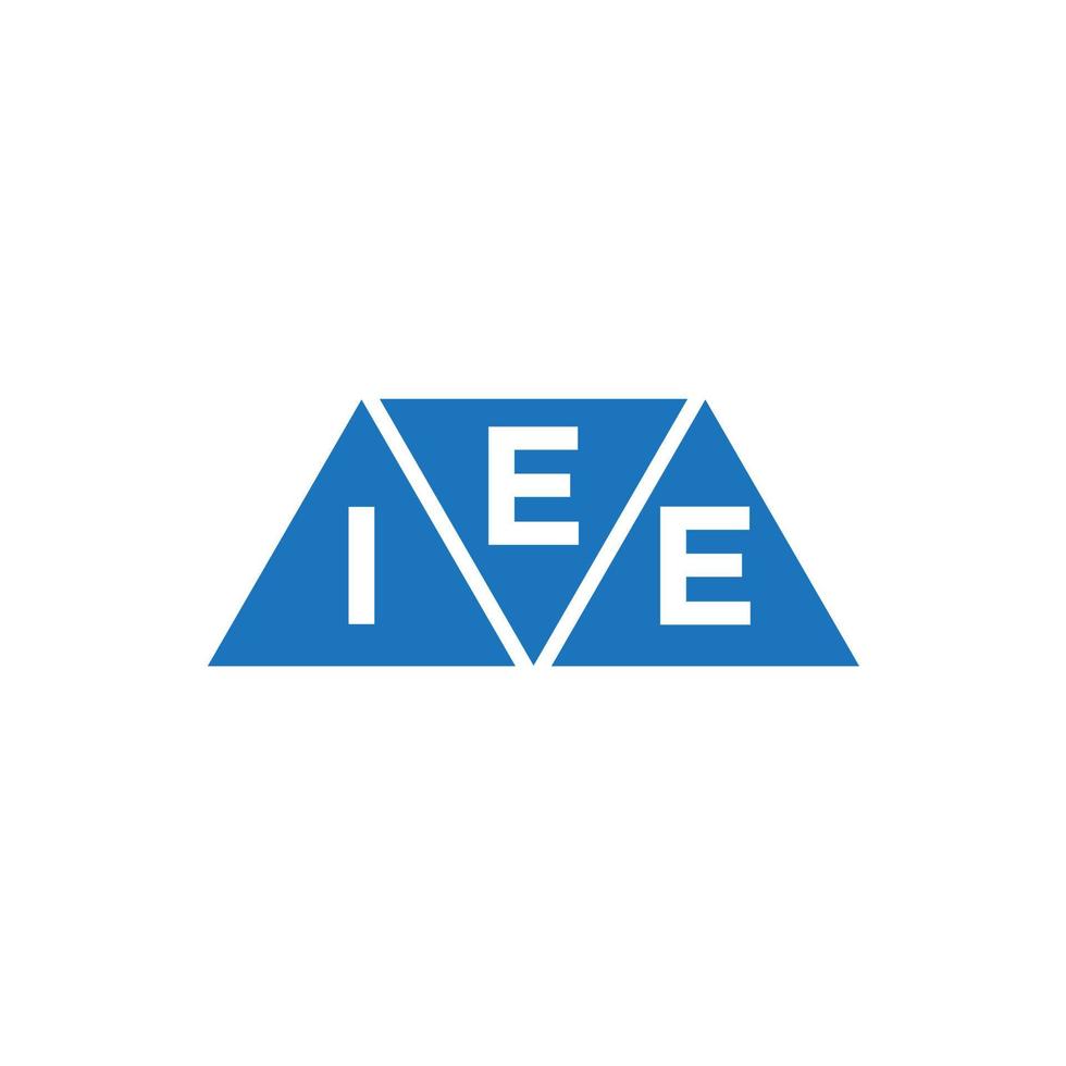 ie Triangle forme logo conception sur blanc Contexte. ie Créatif initiales lettre logo concept.eie Triangle forme logo conception sur blanc Contexte. ie Créatif initiales lettre logo concept. vecteur