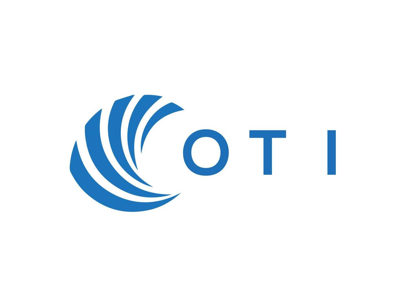 oti lettre logo conception sur blanc Contexte. oti Créatif cercle lettre logo concept. oti lettre conception. vecteur