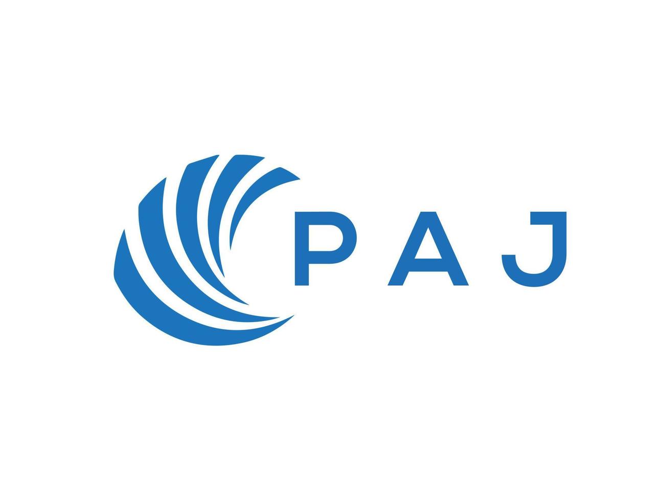 paj lettre logo conception sur blanc Contexte. paj Créatif cercle lettre logo concept. paj lettre conception. vecteur