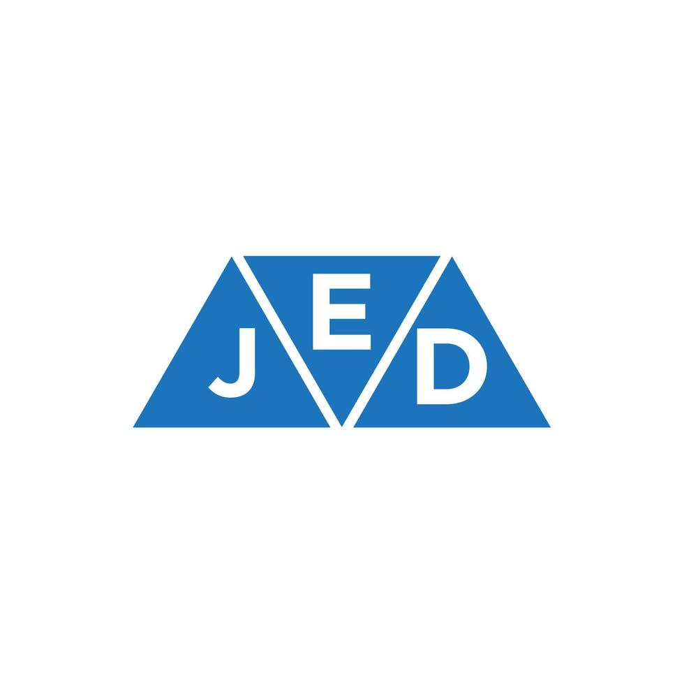 ejd Triangle forme logo conception sur blanc Contexte. ejd Créatif initiales lettre logo concept. vecteur