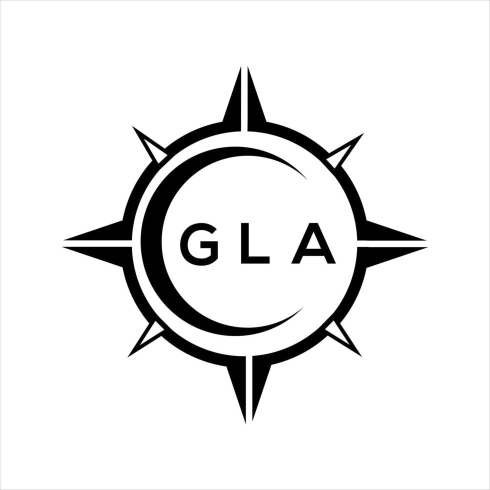 gla Créatif initiales lettre logo.gla abstrait La technologie cercle réglage logo conception sur blanc Contexte. gla Créatif initiales lettre logo. vecteur