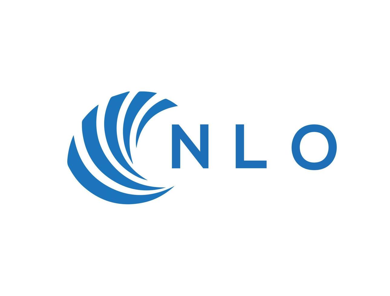 nlo lettre logo conception sur blanc Contexte. nlo Créatif cercle lettre logo concept. nlo lettre conception. vecteur