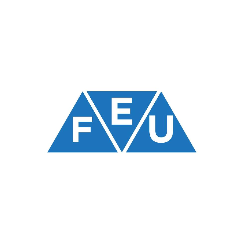 efu Triangle forme logo conception sur blanc Contexte. efu Créatif initiales lettre logo concept. vecteur