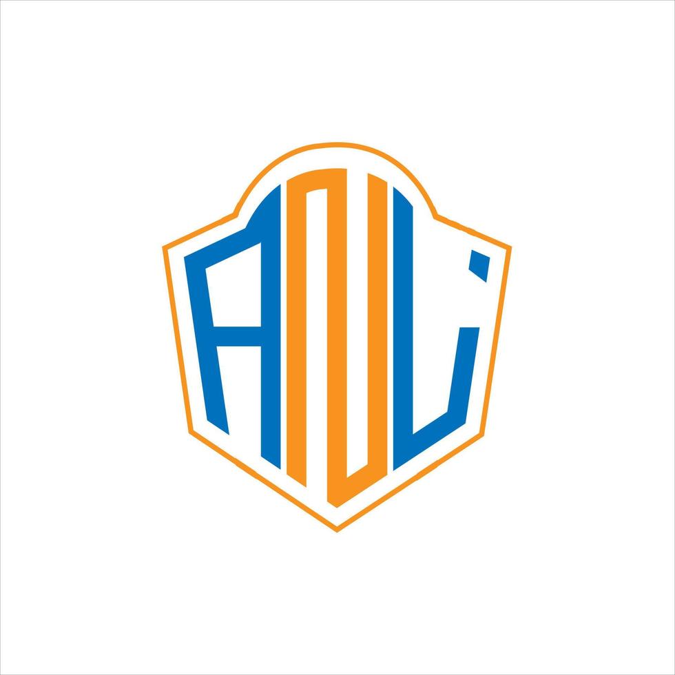 anl abstrait monogramme bouclier logo conception sur blanc Contexte. anl Créatif initiales lettre logo. vecteur