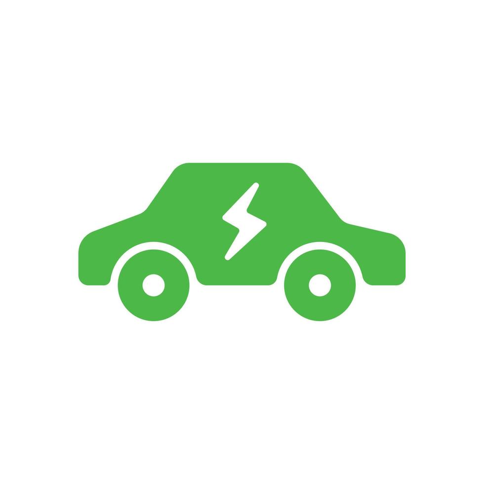 vert ev voiture icône symbole, hybride Véhicules mise en charge gare, éco amical véhicule concept. vecteur