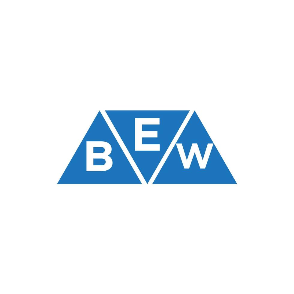 ebw Triangle forme logo conception sur blanc Contexte. ebw Créatif initiales lettre logo concept. vecteur