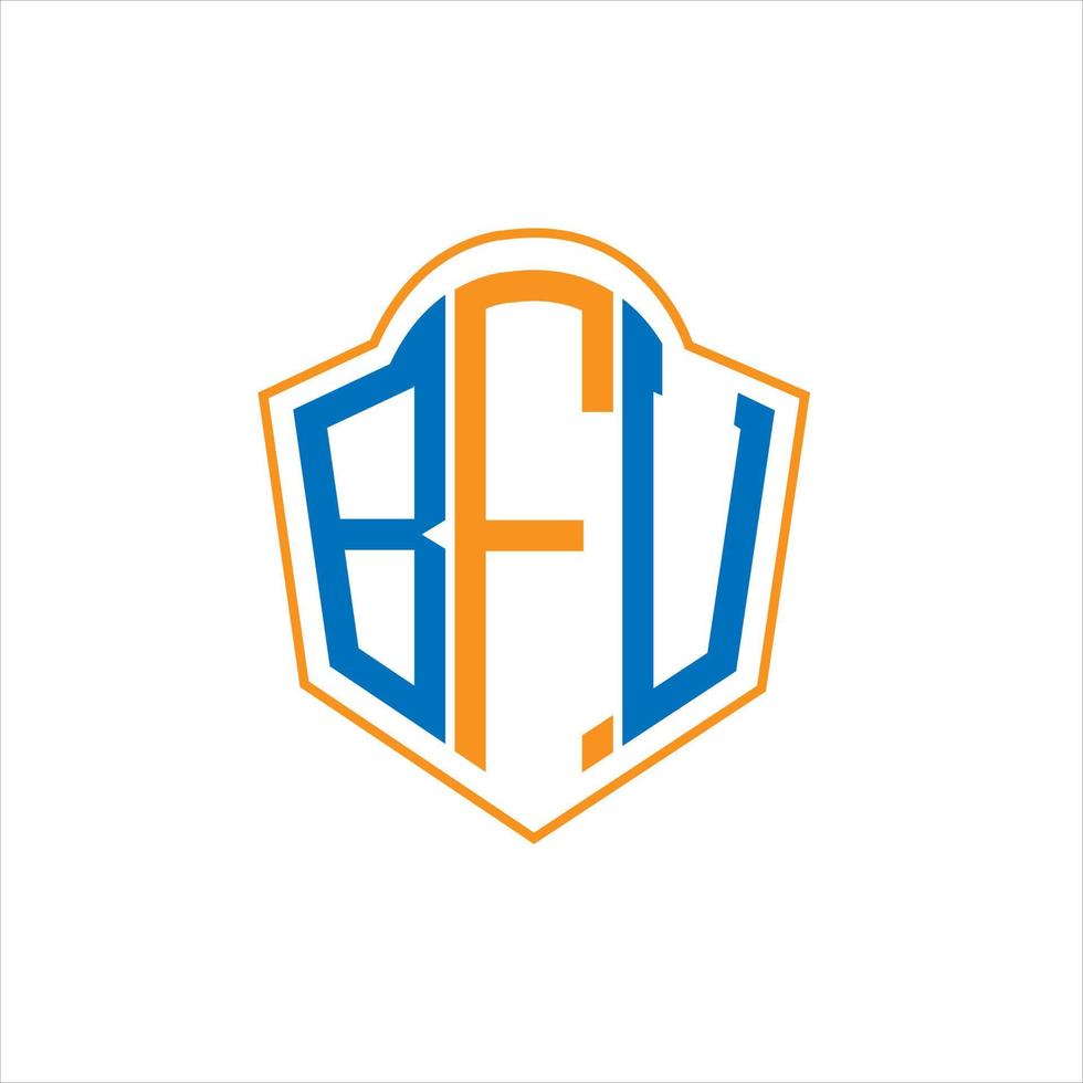 bfu abstrait monogramme bouclier logo conception sur blanc Contexte. bfu Créatif initiales lettre logo. vecteur