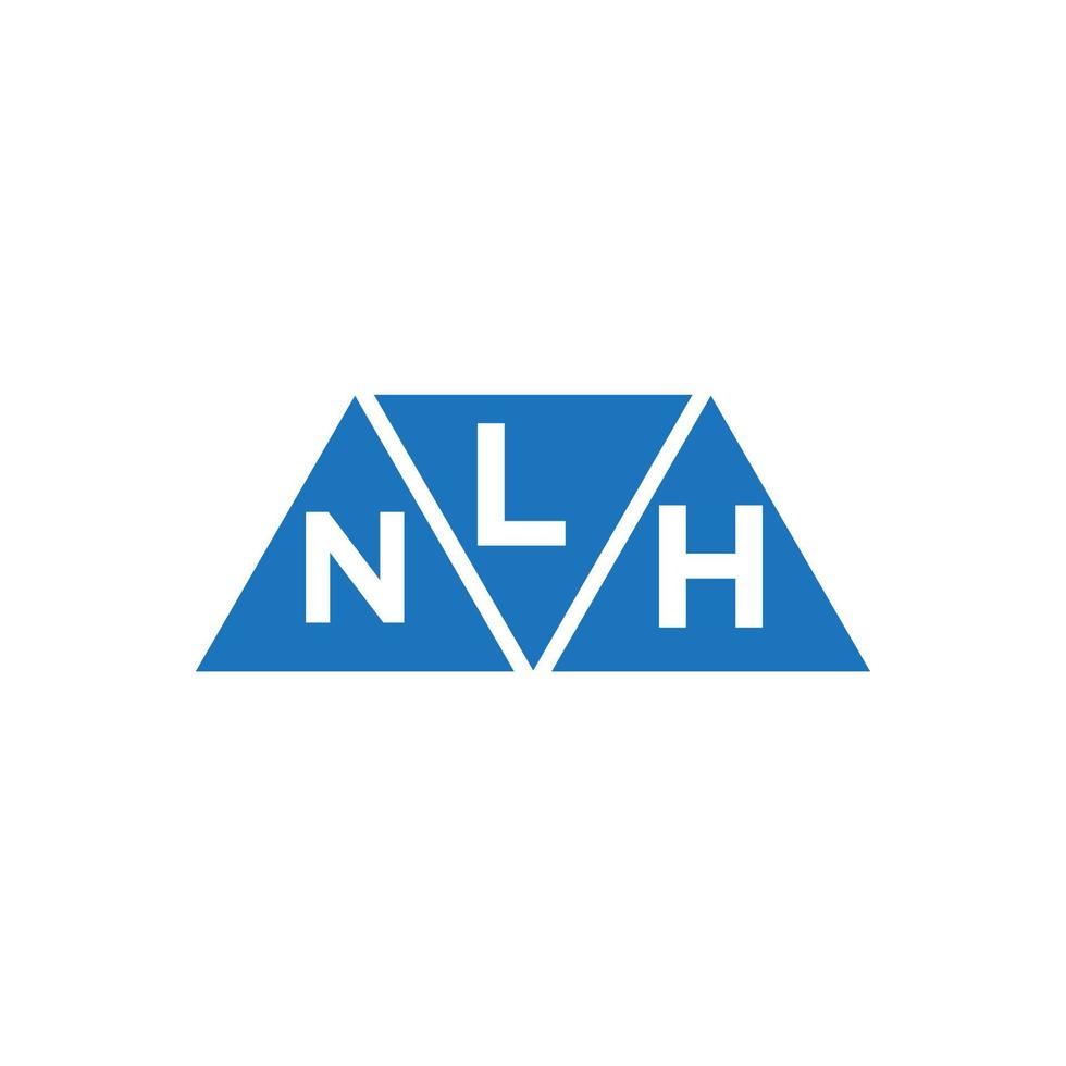 lnh abstrait initiale logo conception sur blanc Contexte. lnh Créatif initiales lettre logo concept. vecteur