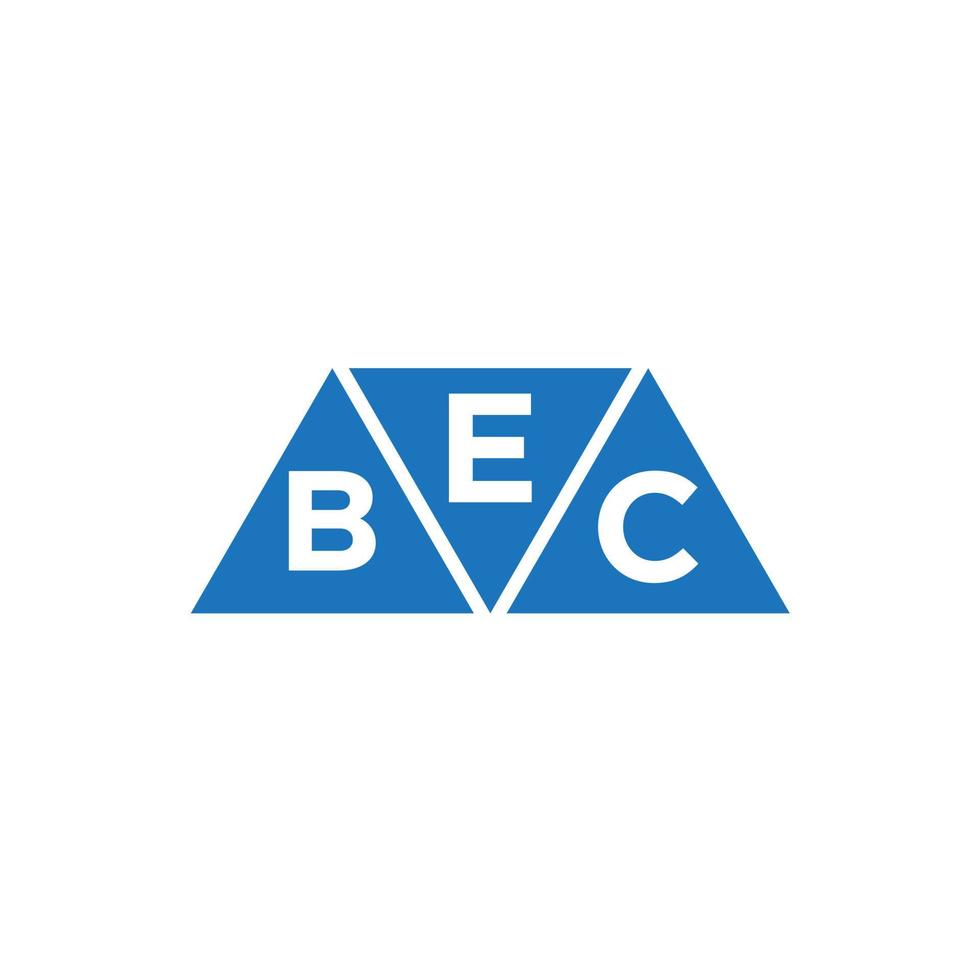 ebc Triangle forme logo conception sur blanc Contexte. ebc Créatif initiales lettre logo concept. vecteur